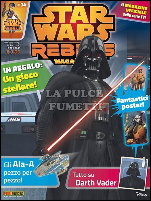 PANINI STARS #    14 - STAR WARS REBELS MAGAZINE 14 + CANNONE SPAZIALE